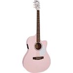 CetKing Jade Ppop Akustik Gitar Açık Gözenekli Pastel Pembe Mat