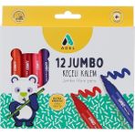 CetKing Jumbo Keçeli Kalem, 12 Renk