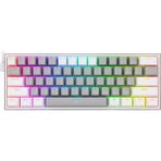 CetKing K617-RGB 16,8 Milyon Rgb Aydınlatma, Red Switch Fizz%60 Q Türkçe Kablolu Mekanik Oyuncu Klavyesi Beyaz Gri