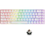 CetKing K685T Mekanik 82 Tuşlu Gaming Oyuncu Klavyesi-Rgb-Hot Swappable Beyaz- Brown Switch