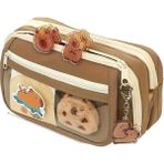 CetKing Kalem Kutusu Kapibara Kalemlik Büyük Kapasiteli Aksesuarlı Geniş Büyük Boy Kawaii Kore Tarzı Sevimli Kalem Kutusu (1 Adet Doll+5 Adet Sticker Dahildir)