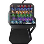 CetKing KB-R77 Palm USB Rainbow Backlight Outemu Blue Switch Mekanik 36 Tuşlu Mini Gaming Oyuncu Klavyesi