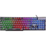 CetKing KB-X88 USB Mekanik Hisli Gökkuşağı Aydınlatmalı Q Oyuncu Klavyesi, Siyah