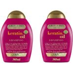 CetKing Keratin Yağı Içeren Şampuan, 385 Ml, 2'li Paket