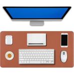 CetKing L Deri Mouse Pad,ofis Mouse Pad,masa Matı Sümen,konforlu Mouse Pad,çift Yönlü Mouse Pad (Kahverengi) - Altın