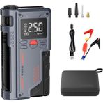 CetKing Lastik Şişirme Araba Acil Güç Takviye Marş Motoru 1000A Tepe 10000MAH Hava Pompası Pil Güçlendirici Cihaz 4.0l'ye Kadar Gaz/2.5l Dizel Motorlar Saklama Çantalı Taşınabilir Güç Bankası