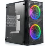 CetKing Magic Mikro Atx 2 Rainbow Fanlı Mesh Panel Akrilik Gaming Oyuncu Bilgisayar Kasası (0, Watt)