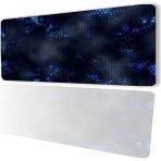 CetKing Mavi Siyah Petek Desenli Kaymaz Gaming Oyuncu Masaüstü Dikişsiz Klavye Mouse Pad 32X70CM - Altın
