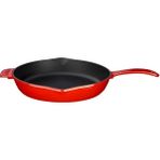 CetKing Metal Döküm Kızartma Tavası, 28 Cm, Kırmızı/siyah