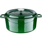 CetKing Metal Premium Serisi - Döküm Yuvarlak Tencere, 28 Cm, Yeşil
