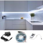 CetKing Metre Beyaz Şerit LED Kumandalı Dimmer Anahtar Tak Çalıştır Hazır Set Adaptör Dahil, Açma-Kapama, Parlaklık Ayarı Yapılabilir, Mutfak, Tezgah, Dolap Içi, Ayna, Tv Ünitesi Aydınlatma