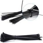 CetKing mm Siyah 25CM Kablo Bağı Plastik Cırt Kelepçe TOPLAYICI-100 Adet