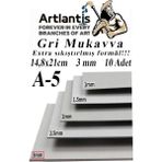 CetKing Mukavva Gri 3 mm 10 Adet 1 Paket 14,8X21 cm A-5 Mukavva 3 mm Kalınlığında A-5 Mukavva