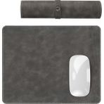 CetKing Navada - Gaming Oyuncu Gamer Hakiki Deri Mouse Pad, Deri Fare Altlığı, Hakiki Deri Ped, Dayanıklı Kaymaz Taban, Ofis Tipi Mouse Ped (Gri) - Altın