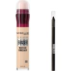 CetKing New York Instant Anti Age Eraser Kapatıcı 00 Ivory & Mini Tattoo Liner Gel Pencil Makyaj Seti