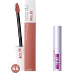 CetKing New York Super Stay Matte Ink Likit Mat Ruj - 65 Seductress (Nude) & Mini Falsies Surreal Maskara 4.7 ml Makyaj Seti
