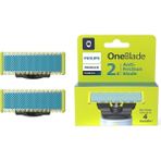 CetKing Norelco Orijinal Oneblade Sürtünme Önleyici Yedek Bıçaklar, 2 Adet, QP225/80