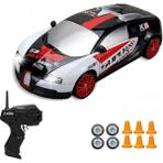 CetKing Ölçek Oyuncak 4x4 Uzaktan Kumandalı 20 Km/h Hız Drift Için Üretilmiş Şarjlı Araba Rc Yarış Arabası Full Fonksiyon Parkur Dubaları ve Drift Tekerleri 500 Mah Batarya (Siyah Spor)