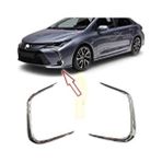 CetKing Oto Aksesuar Krom Sis Farı Çerçevesi 2 Parça 2019 ve Üzeri Toyota Corolla ile Uyumlu