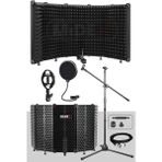 CetKing PF-43X Set Mikrofon Ses Yalıtım Paneli (69X26CM) Stand Filtre Shock Mount Xlr Kablo Sünger