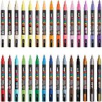 CetKing Posca Markör Kalem 3m Set 0.9-1.3 mm Keçe Uçlu (30'lu Set)