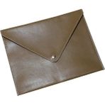 CetKing Pu Deri A5 Küçük Boy Dosya Klasörü Belge Tutucu Su Geçirmez Portföy Zarf Dosya Klasör Kılıf A5 Çıtçıtlı Dosya 19,5X24,7 cm - Vizon