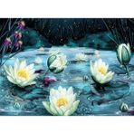 CetKing Puzzle 1000 Parça Yıldızlı Gecede Lotus Çiçekleri