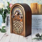 CetKing Retro Radyo Taşınabilir Bluetooth Speaker ve Hoparlör Ahşap Kaplama Klasik Antika Tarzı Iç ve Dış Mekan Multiband USB Girişli Dekoratif Klasik Radyo R-1950-BTL (Açık Kahverengi R-1950-BTL)