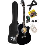 CetKing RG-540BK Kaliteli Kesik Kasa Siyah 40 Inç Akustik Gitar Seti 4/4 Yetişkin