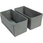 CetKing Room 2'li Gri Çekmece Içi Düzenleyici Organizer Set - Çok Amaçlı Dolap Içi Kutu Seti (28 * 13 * 13)