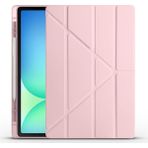 CetKing Samsung Galaxy Tab S10 Fe Plus / 13.1" Inç ile Uyumlu Kılıf Tri Folding Silikon Kalem Bölmeli Katlanabilir Standlı Pu Deri Yumuşak Kapak, Tablet Kılıfı [akıllı Kapak, Uyku Modlu] - Rose Gold