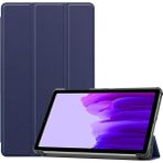 CetKing Samsung Galaxy Tab S8 X700 ile Uyumlu Tablet Kılıfı Smart Cover Uyku Modlu Standlı Arkası Sert Şeffaf Kapak - Lacivert