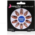 CetKing Stiletto Takma Tırnak (Metallic) 24 Adet