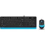 CetKing Tech F1010 Q USB Türkçe Fn-Multimedya Klavye+Optik 1600DPI Siyah/mavi Mouse Set