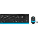 CetKing Tech FG1010 2.4g Q Türkçe Fn-Multimedya Klavye+Optik 2000DPI Mouse Siyah/mavi Kablosuz Set