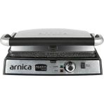 CetKing Tostit Maxi Inox Granit Izgaralı Tost Makinesi, 2000 W, Paslanmaz Çelik, Aynı Anda 6 Tost, Gri