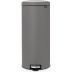 CetKing Tret Çöp Kovası, Iç Kovalı, Plastik, Çelik, Mineral Concrete Grey, 30 Litre