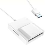 CetKing USB 3.0 Kart Okuyucu 50CM Kablo Uzunluğu USB 3.0 Kablolu Çoklu Kart Okuyucu Card Reader Cf Compact Flash, Sd Kart, Micro Sd Tf Card Memory Stick Card Reader (ZR779 - USB Kablo)