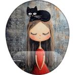 CetKing ve Kedi Bilek Destekli Mouse Pad - Altın