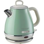 CetKing Vintage Elektrikli Su Isıtıcı 1 Litre Yeşil 2868/04 - Paslanmaz Çelik, Retro Kettle, 1630 Watt, Otomatik Kapanma, Kablosuz 360° Duylu