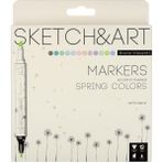 CetKing Visconti Brush Pen Çift Taraflı Marker Kalem Seti 12LI 22-0076/08