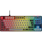 CetKing Yoru Tkl Type-C Outemu Rgb Red Swich Mekanik Oyuncu Klavyesi- Gri/siyah