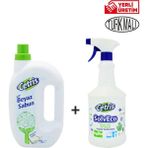 Cetris Sıvı Beyaz Sabun 1 lt & Cetris Solveco 1 lt Yüksek Performanslı Leke Sökücü ve Yüzey Temizleyici