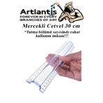 Cetvel Mercekli 30 Cm Plastik Seffaf 1 Adet Okul Sinif Ogrenci Buyutecli Tutumu Kolay Cetvel 30 Cm