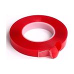 CevHerS Çift Taraflı Bant 40MM x 5mt Kırmızı Şeffaf