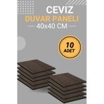 Ceviz (10 ADET) 40X40CM Yeni Nesil Akustik Ahşap Duvar Paneli