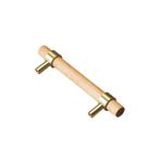 Ceviz Ahşap Mobilya Kulpu Pirinç Bakır Çekmece Kulpları Mutfak Dolapları Kulpları Şifonyer Kulpları Gardırop Kulpları Kapı Donanımı, Zelkova 96mm