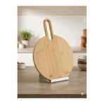 ceviz home züccaciye tekstil ltd şirketi Bambu Yuvarlak Sunum Tahtası - Saplı Peynir ve Şarküteri Servis Tabağı - Modern Mutfak Sunumluk