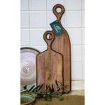 Ceviz Kesme ve Servis Tahtası Seti, 2 Adet, 13X50 cm ve 15X36 cm - Ahşap - Ceviz - Seçenek 1