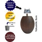 Ceviz Renk Ahşap Koltuk Ayağı Tv Ünitesi Ayağı Baza Ayağı Uzunluk:8cm/çap:7cm 3301000000878